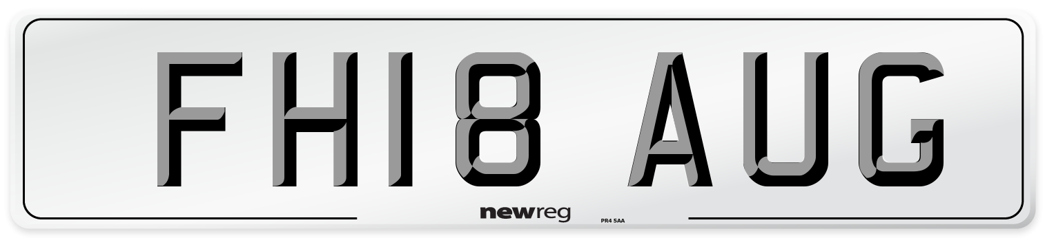 FH18 AUG Number Plate from New Reg